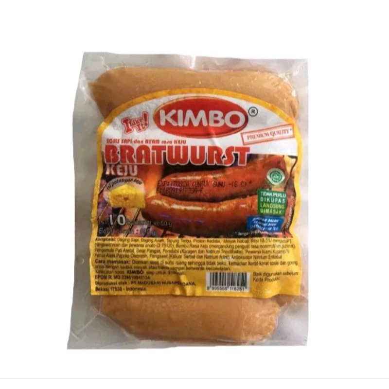 

Kimbo Sosis Bratwurst Keju 500gr