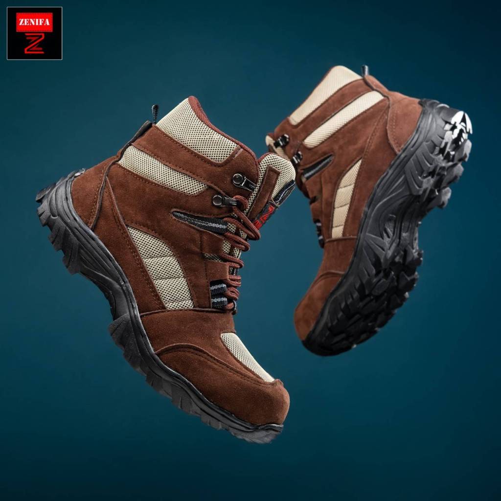 Sepatu Boots Safety Tinggi Original Zenifa Roadstar High Kerja Lapangan Outdoor Sefty Shoes Ujung Besi Pria Cowok