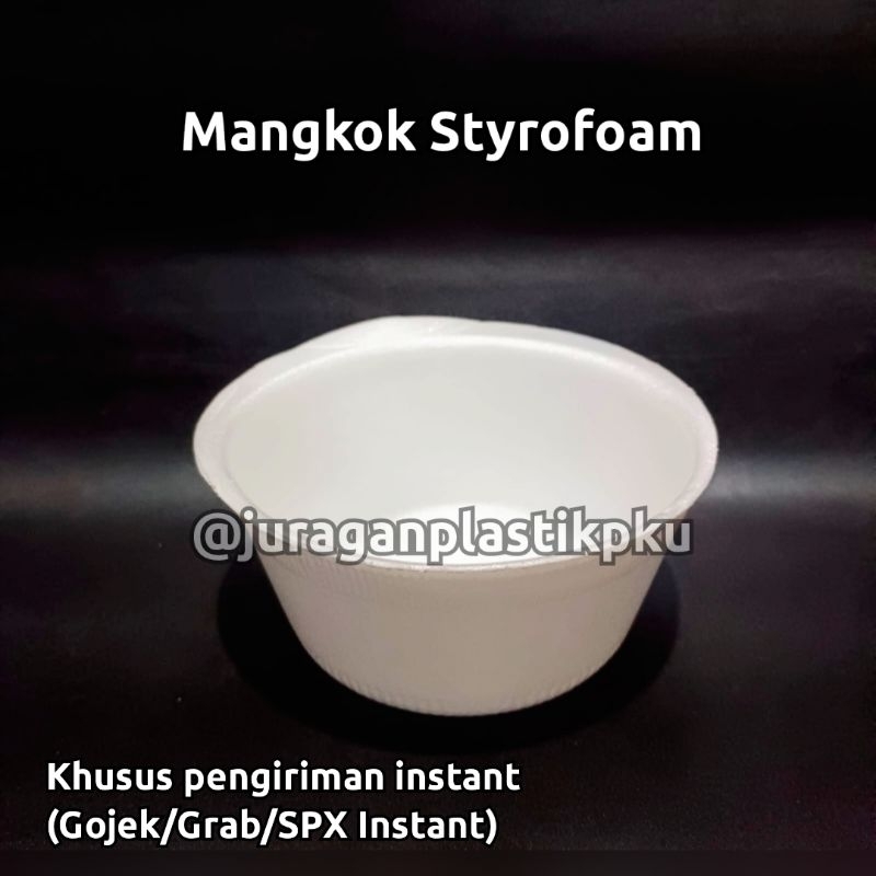 Styrofoam Mangkok / Sterofoam / Styrofom isi 100pcs/pack | Kotak TF Gabus Tempat Soto Bakso Nasi Mak