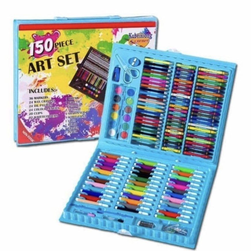 

[☾R55(] Xiu - Crayon Set Mewarnai Melukis / Pensil Menggambat 150pc / Alat Tulis anak Fast On