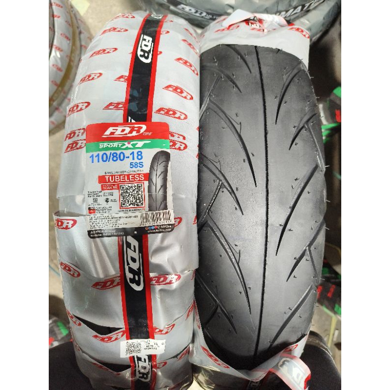 Ban FDR sport XT Ring 18 ukuran 110/80 sudah bonus pentil