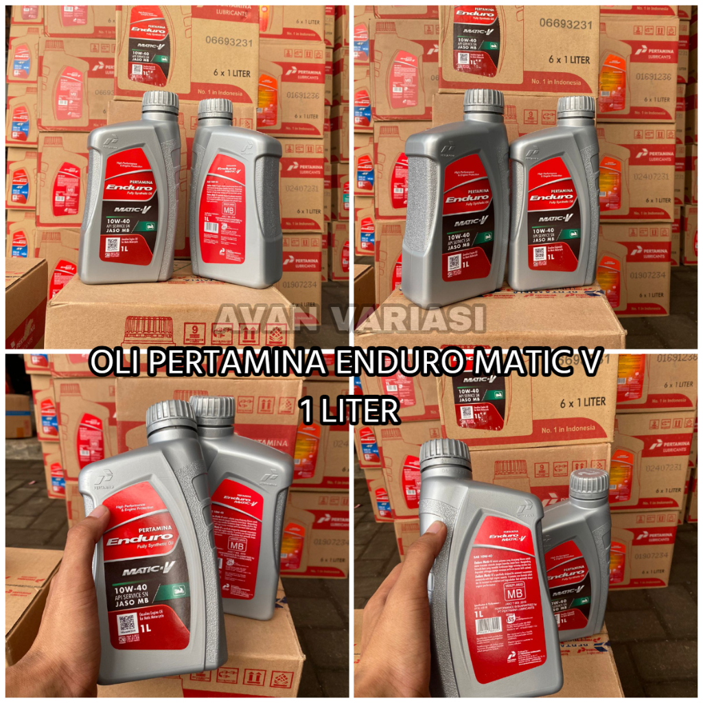 OLI MOTOR ENDURO MATIC V 1LITER OLI PERTAMINA ENDURO || OLI MATIC ENDURO 10W-40 NMAX, AEROX, PCX 1 L