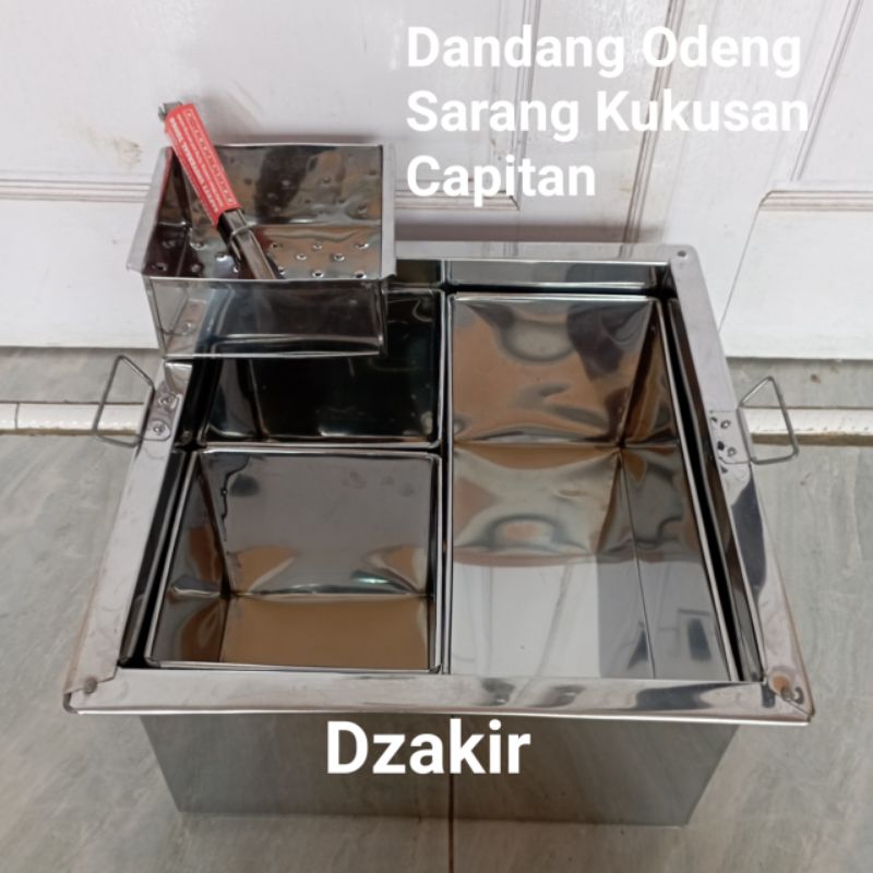 dandang odeng sekat 3 loyang/panci pangsit wonton stainless