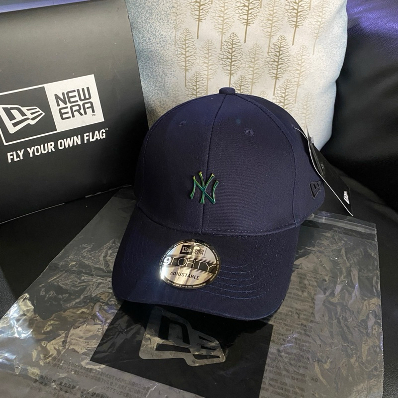 Topi MLBkorea Baseball Cap metal chameleon Navy