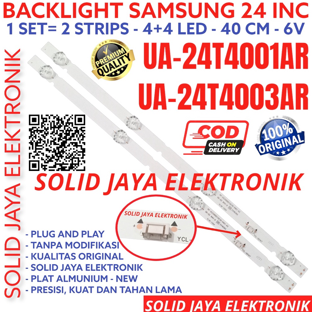 Stok Banyak.. BACKLIGHT TV LED SAMSUNG 24 INC UA 24T4001 24T4003 24T4001A 24T4003A 24T LAMPU BL 4K 6