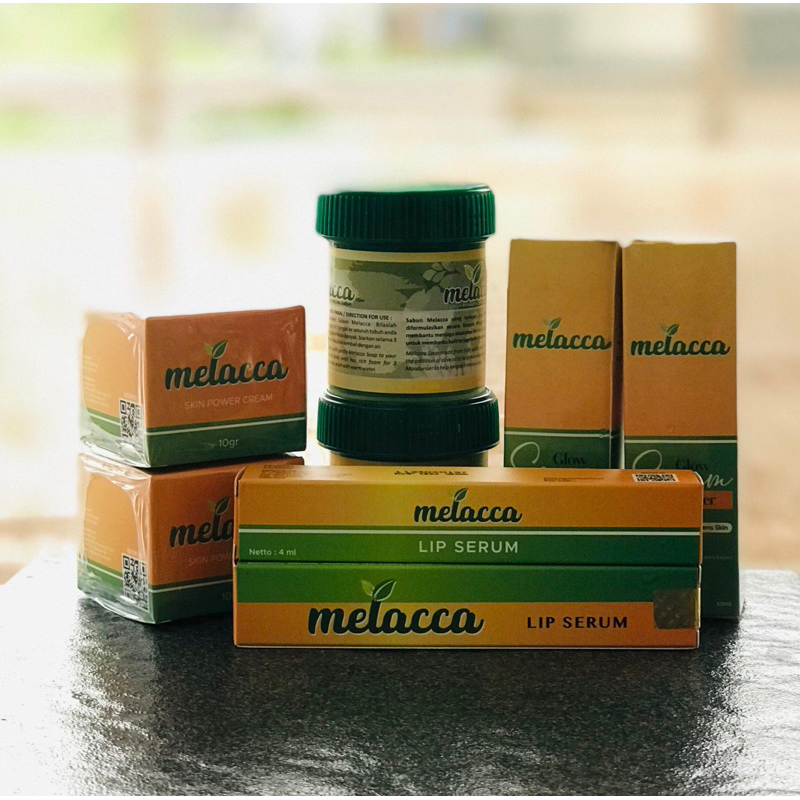 [Paket Bundling] SKIN POWER CREAM & SERUM BOOSTER & SABUN MELACCA & LIPSERUM MELACCA