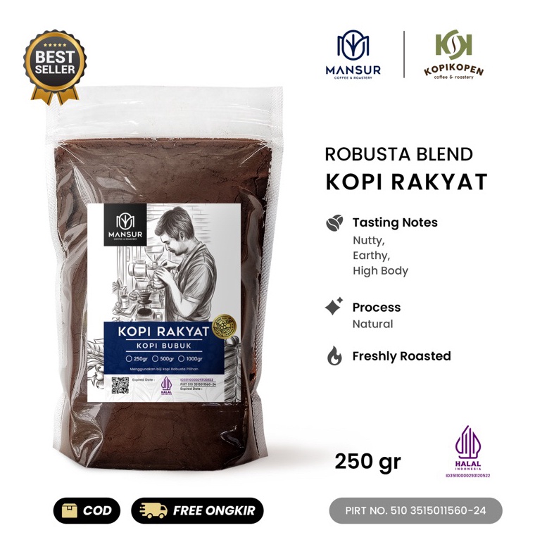 

Readii Stock Kopi rakyat BLEND 250gr Murah