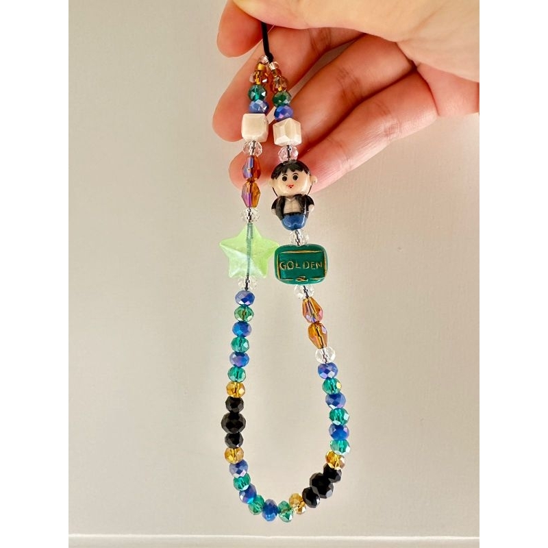 LANYARD BEADS / STRAP / GANTUNGAN HP JUNGKOOK BTS GOLDEN