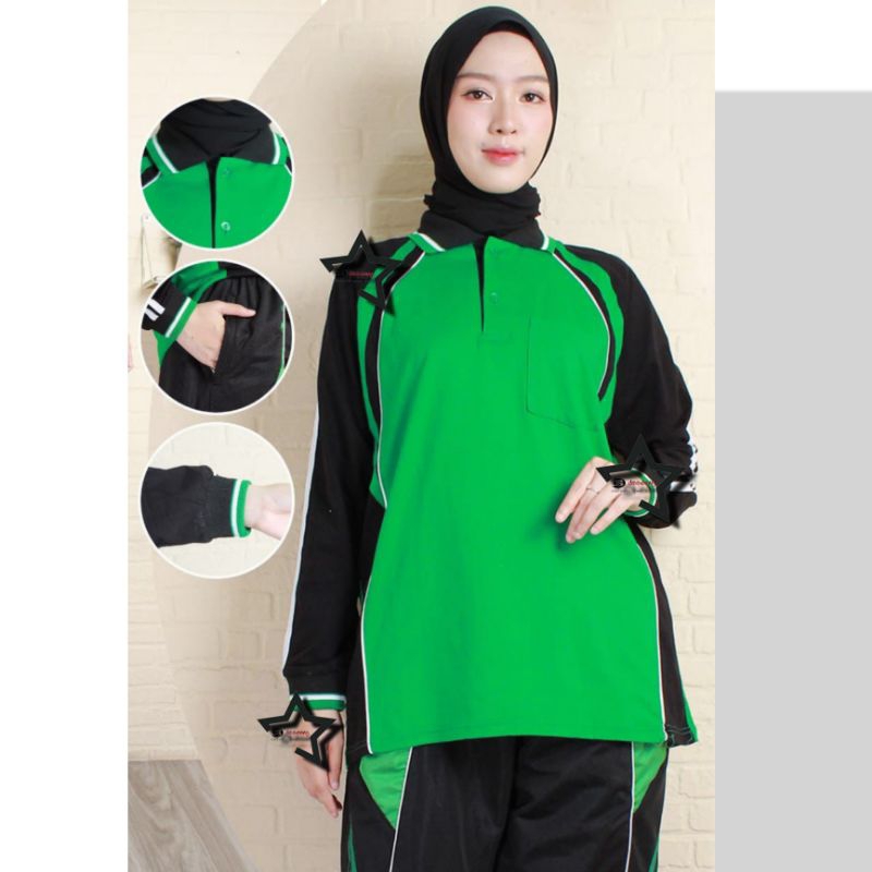 Koas Olahraga Lengan Panjang // Kaos Katun Lengan Panjang wanita pria