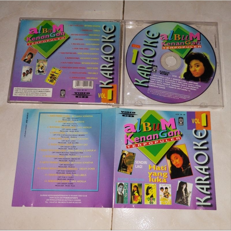 vcd Indonesia KARAOKE ALBUM KENANGAN TERPOPULER VOL. 1