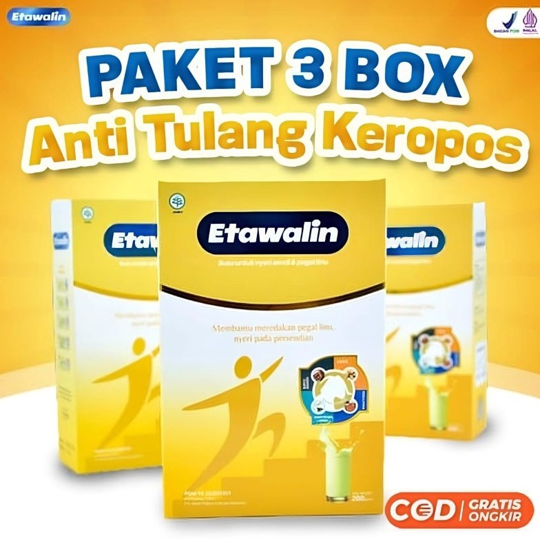 

[℠M85>] PAKET 3 BOX SUSU ETAWALIN ASLI Susu Tulang dan Sendi @200gram [32]