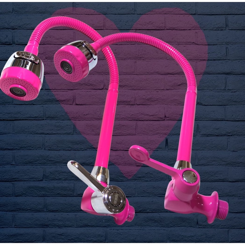 Booming.. kran Cuci Piring Warna Pink Variasi Handel Drad 1/2"