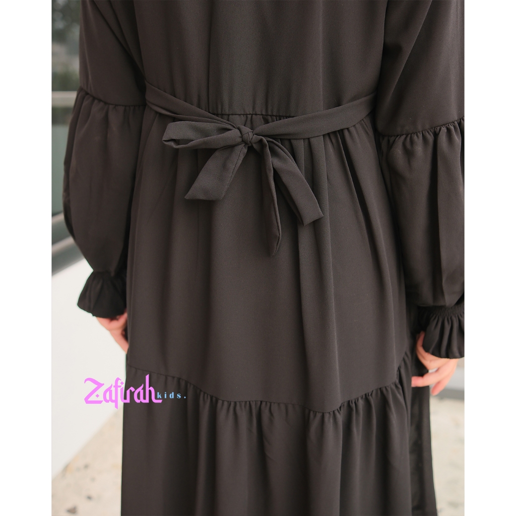 Gamis Anak Perempuan Warna Hitam - Aishwa Dress Series By Zafirah Kids