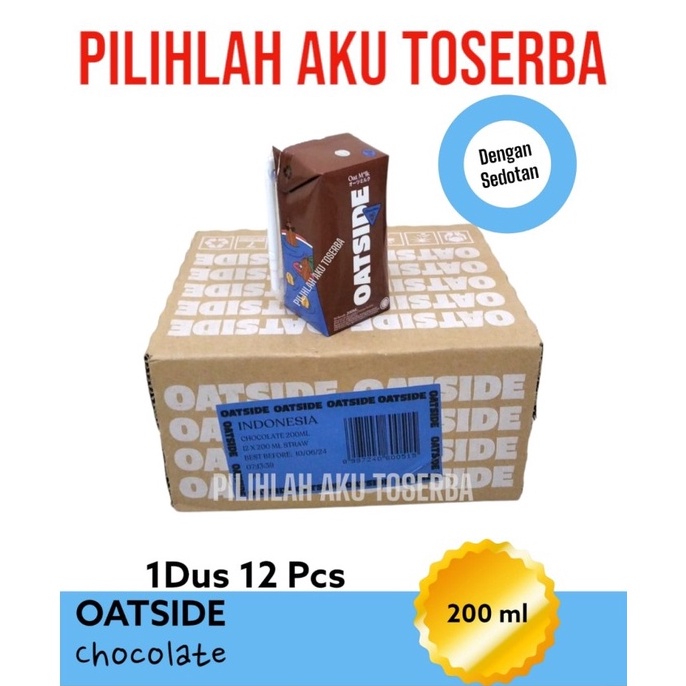 

Diju4l OATSIDE CHOCOLATE SEDOTAN Susu Oat Milk 200ml - (1 DUS ISI 12 pcs) Trendy