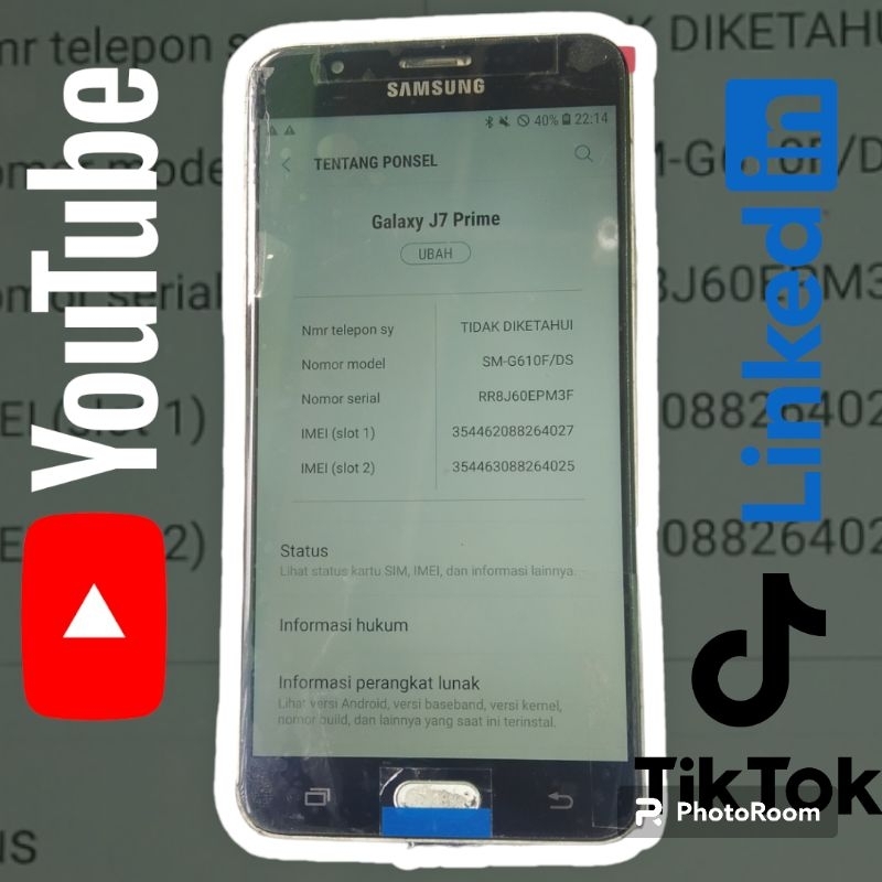 LCD+ touchscreen samsung J7 frem original