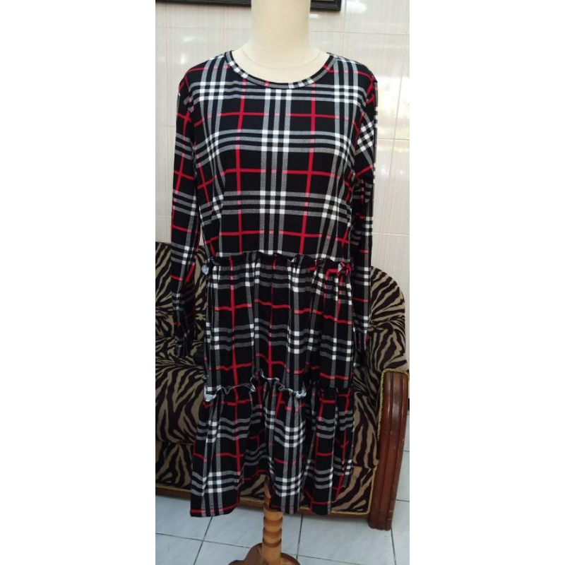 Kaos Tunik Kotak-kotak