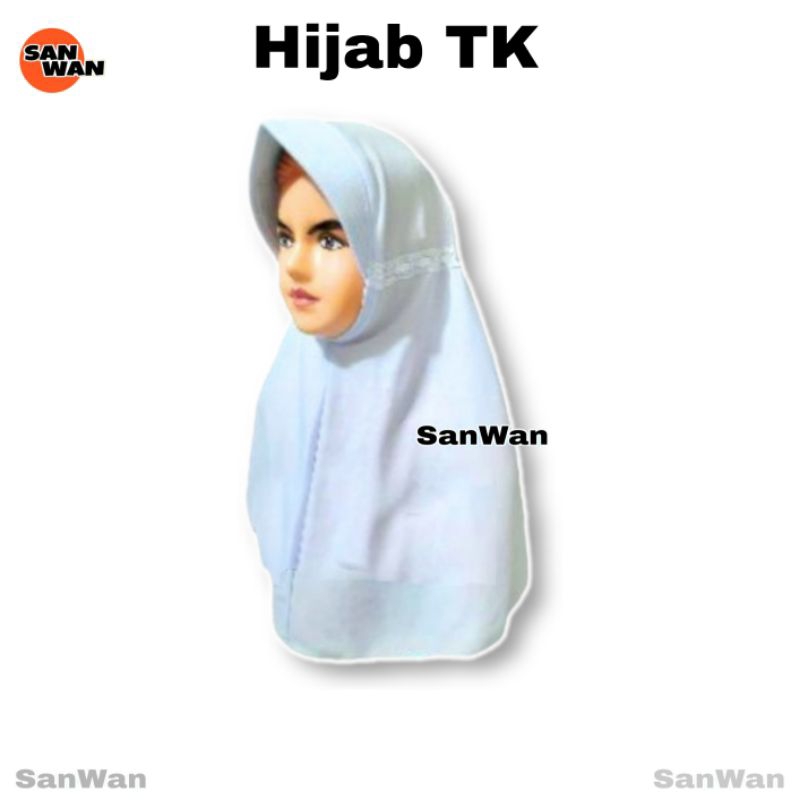 Hijab Anak TK Putih Krudung Sekolah TK PAUD Kerudung Hijab Instan