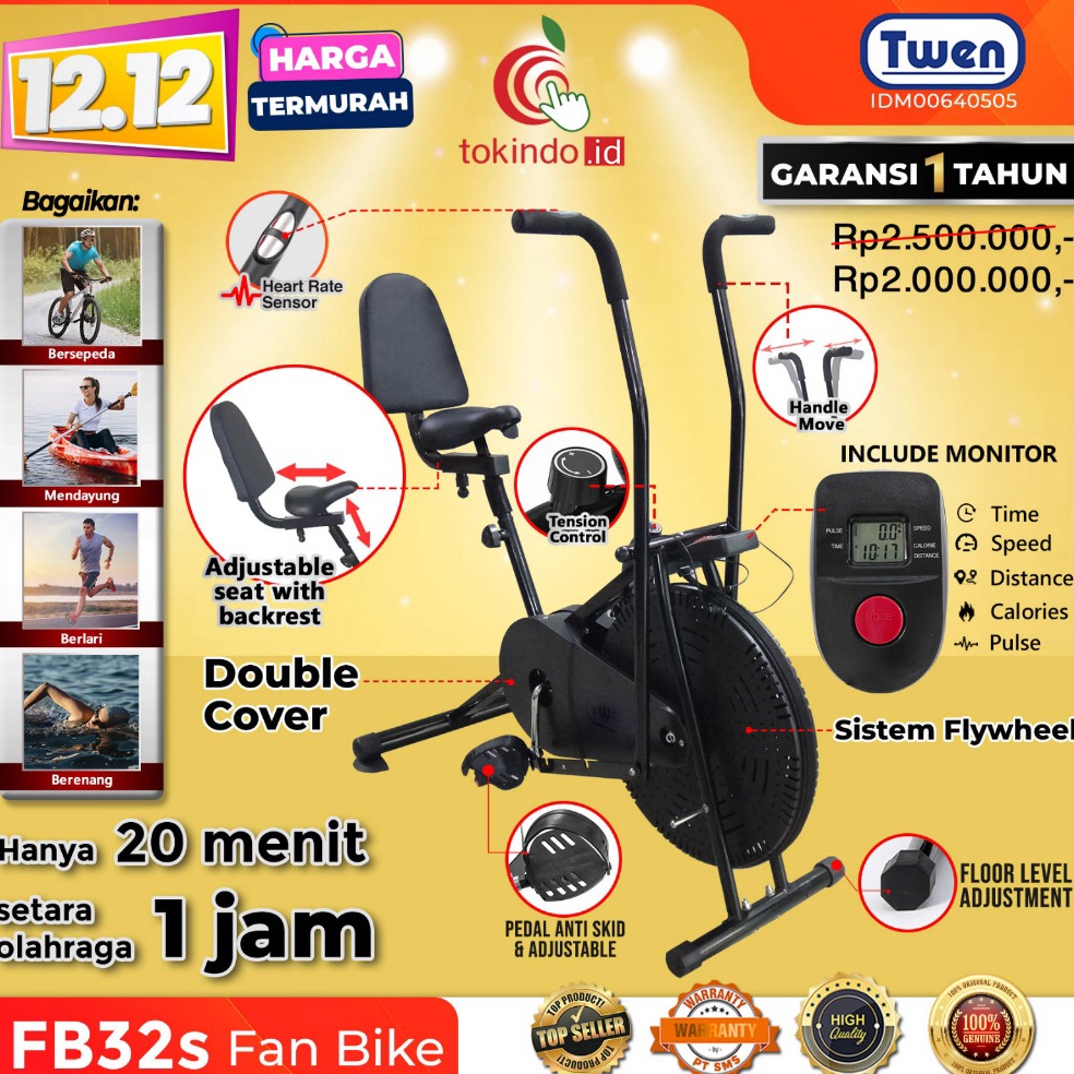 PALING LARIS Sepeda Statis Orbitrack Fan Bike TWEN FB3 FB31 FB32 FB32s - Platinum Bike Termurah