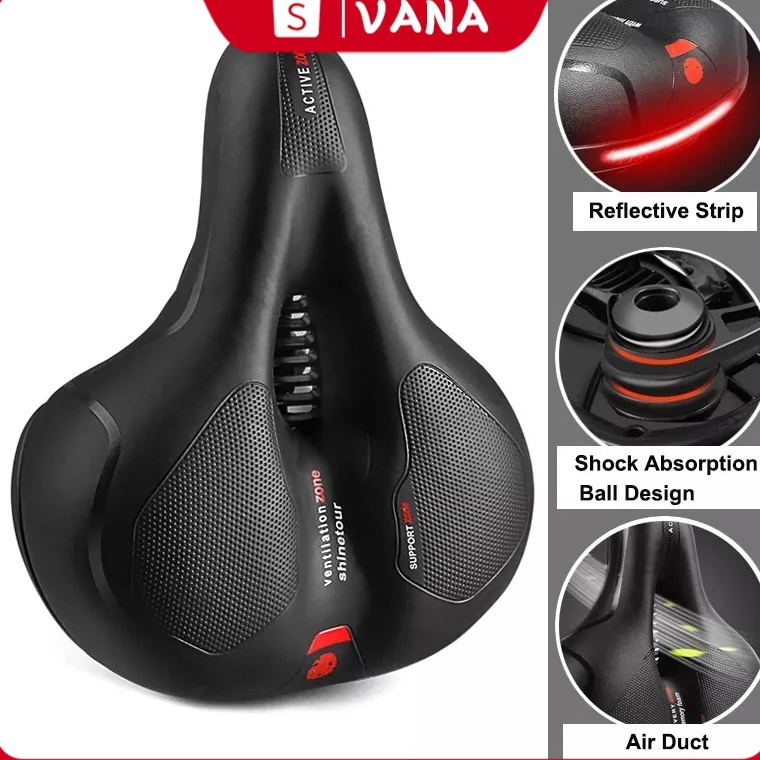 TERLARIS Kursi Sepeda Lembut Big Butt Sadel Sepeda Busa Sadel Sepeda Gunung Kursi Shock Absorber