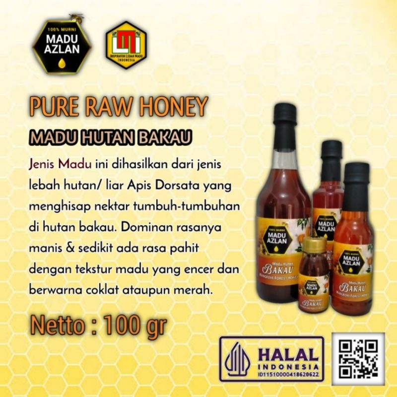 

PROMO !!! Madu Murni Nektar 100% - Madu HUTAN BAKAU - Madu AZLAN Kualitas Premium - Kemasan 100 gr