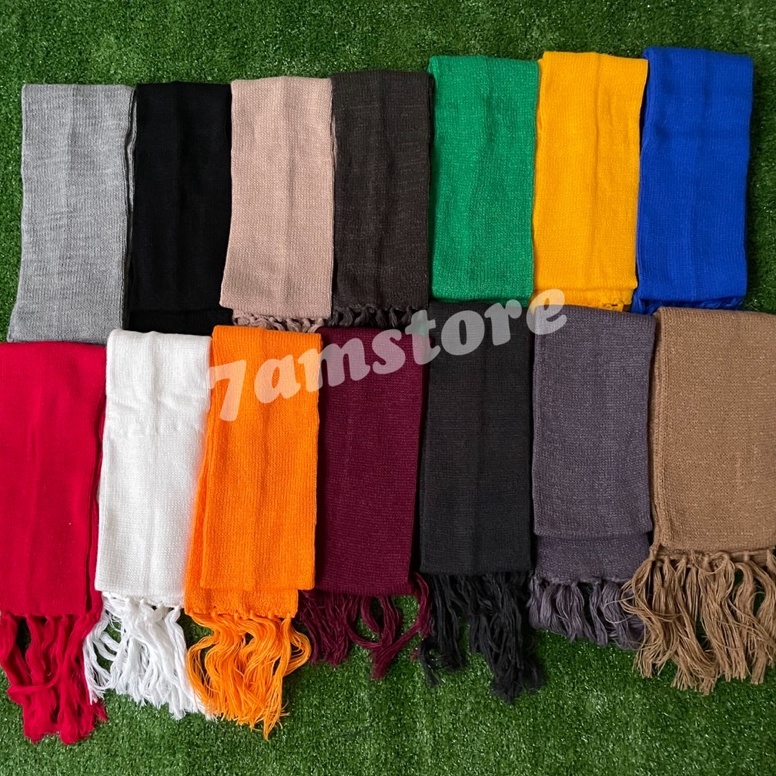 siap kirim.. Syal Rajut Pria / Wanita Dewasa Polos