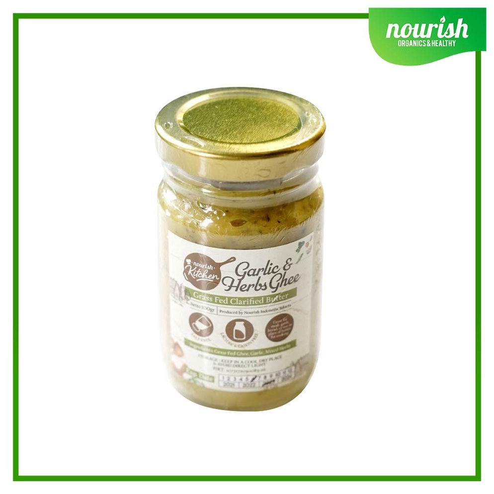 

Ready Stock➨ Ghee Garlic & Herbs (Grass Fed Ghee Clarified Butter) 100 gr n6bge
