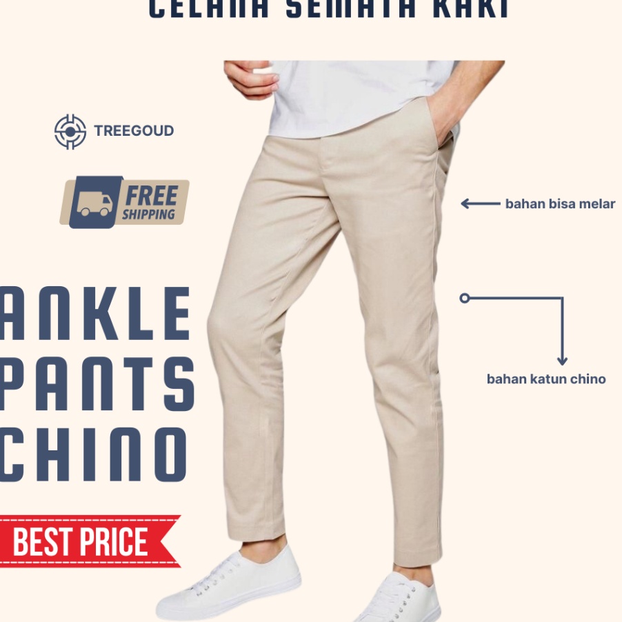 MODEL LPH460 TREEGOUD CELANA ANKLE PANTS PRIA CELANA CHINO ANKLE PRIA ANGKLE PANTS CHINO PRIA CELANA