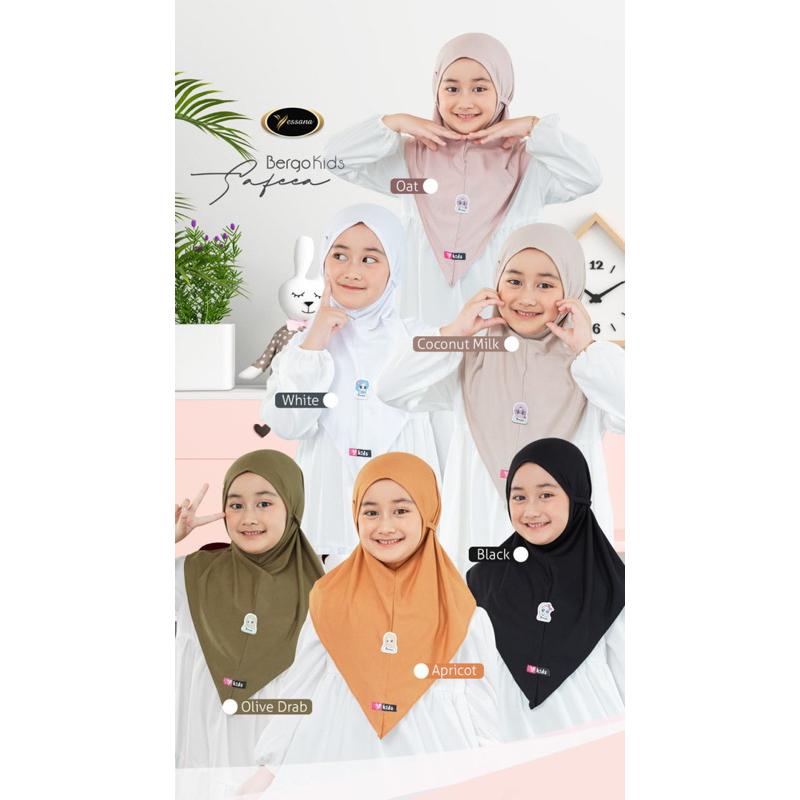 SAFEEA KIDS BY YESSANA // HIJAB ANAK INSTAN PREMIUM // HIJAB ANAK TALI BEST SELLER SIMPLE // COD