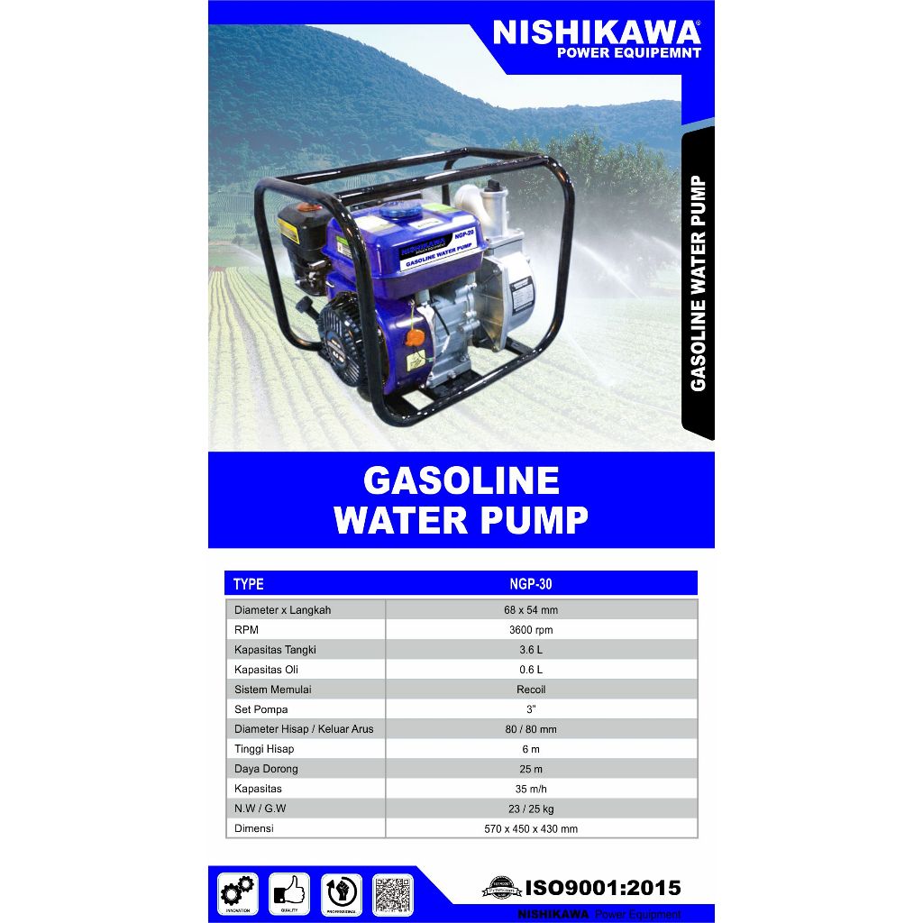 Alkon Pompa Air Water Pump 3inch Nishikawa NGP 30