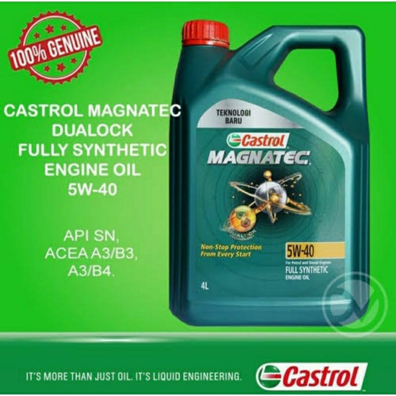 Oli mesin Merek CastrolCastrol Magnatec5w-40 4 Liter