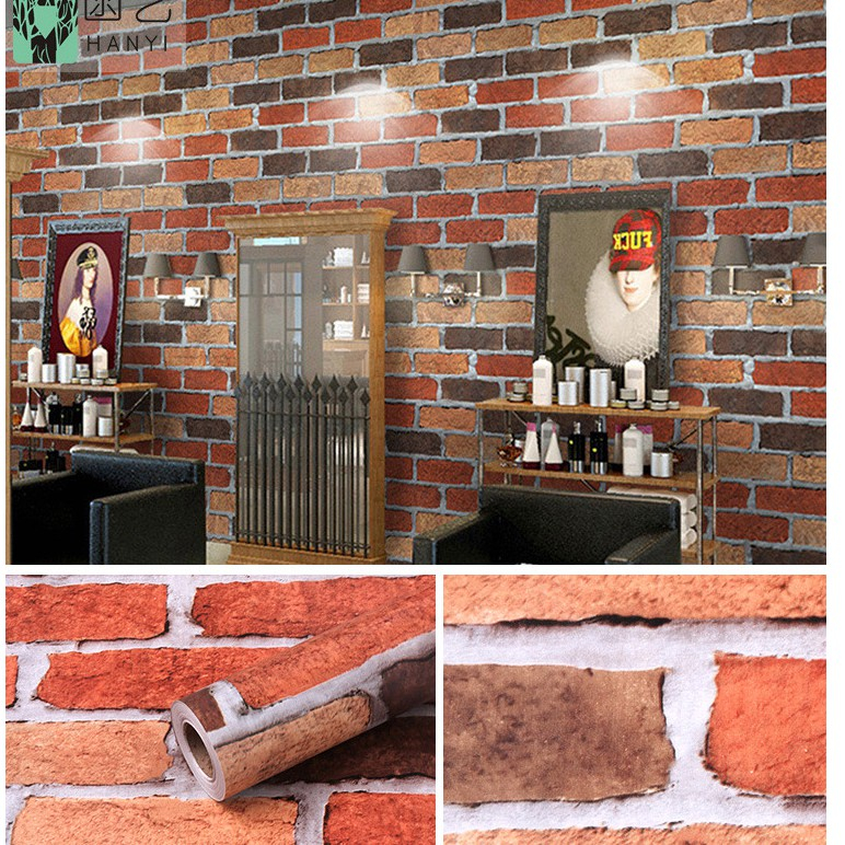 Wallpaper Dinding Sticker Bata Orange List Putih Wallpaper Ruang Tamu