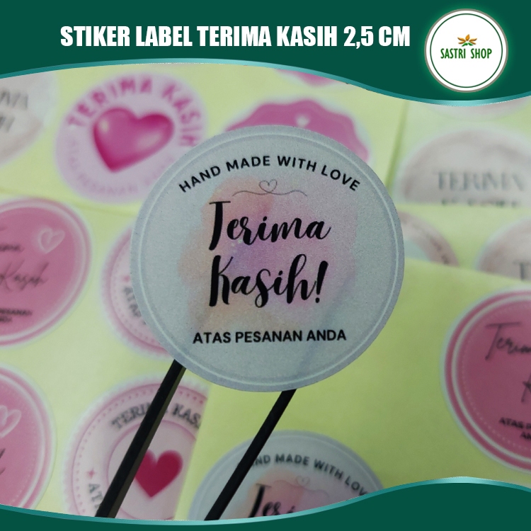 

Isi 50 pcs - Desain Ekslusif Stiker Label Terima Kasih Atas Pesanan Anda Ukuran 2,5 cm!