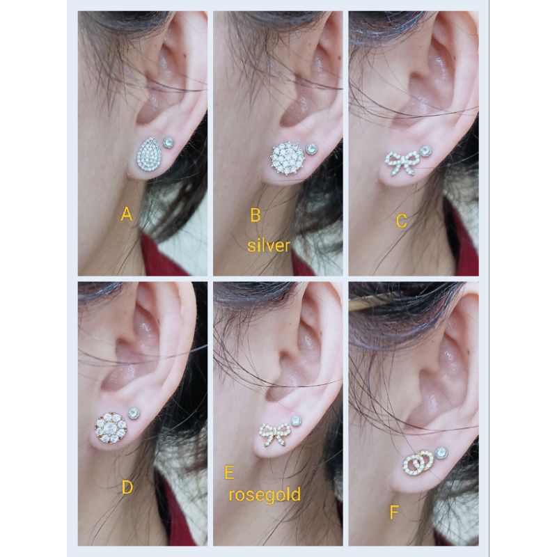GIWANG PERAK ASLI SILVER 925,ANTING WANITA