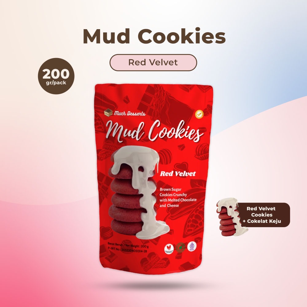 

Mud Cookies Melted Red Velvet Cookies With Chocolate Cheese Sauce