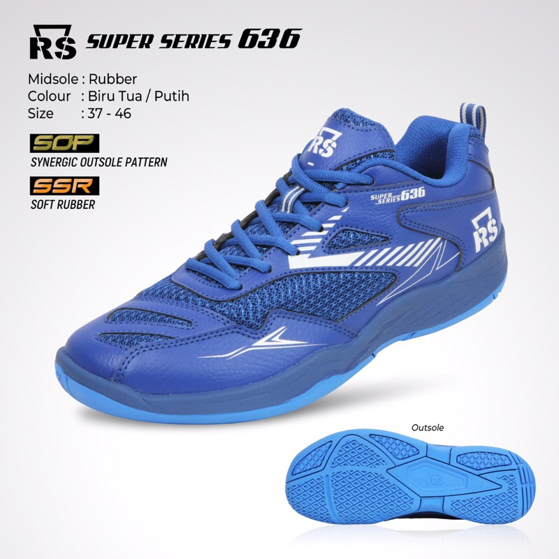 SEPATU RS BADMINTON RS SS 636 - 638 ORIGINAL ASLI