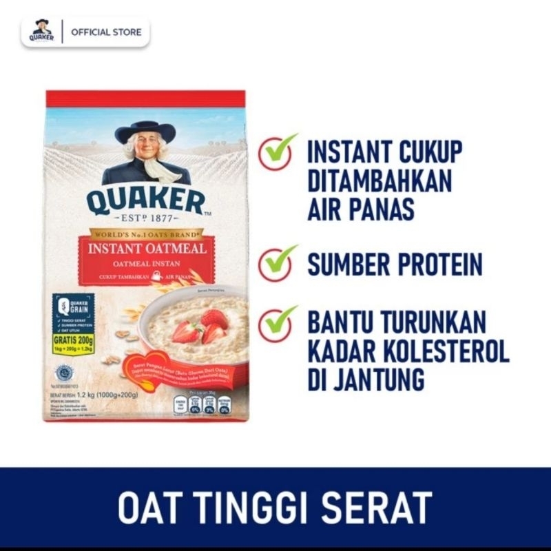 

Quaker Instant Oatmeal 1.2 kg