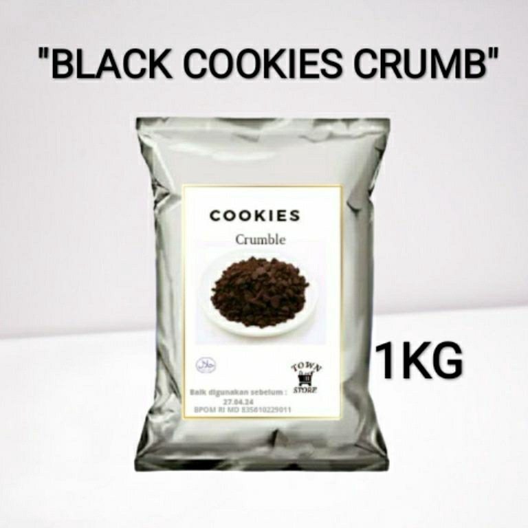 

EE0CW BUBUK BLACK COOKIES CRUMB HALUS TAMBAHAN TOPPING 1KG PREMIUM Terkini