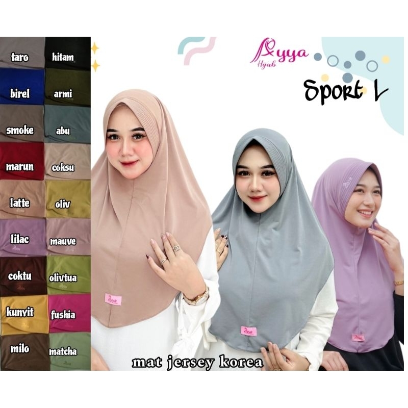 Sport L Sport nutup dada Jersey import Ayya hijab
