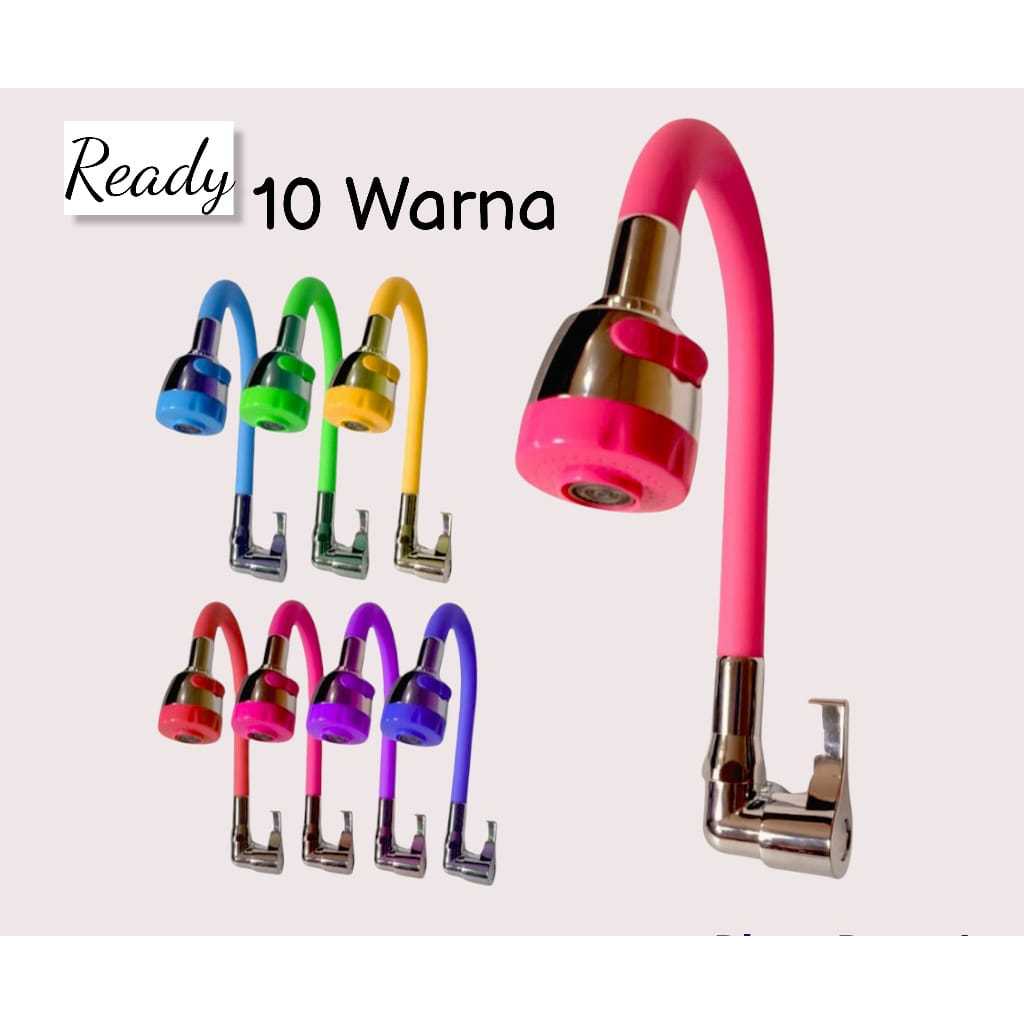 KRAN ANGSA FLEKSIBEL WARNA ENGKOL KRAN CUCI PIRING ROTASI 360° STAINLESS DAPUR WASTAFEL 1/2INCH