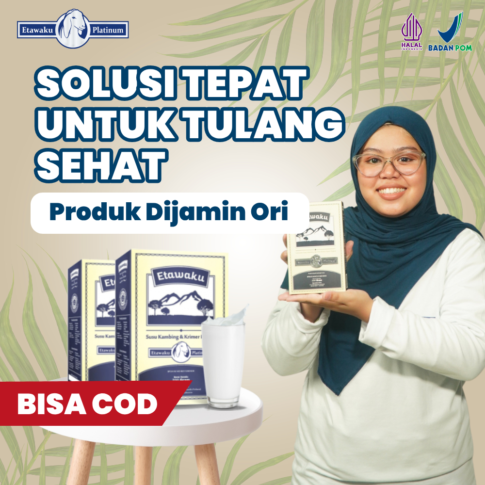 

Etawaku Platinum Original - Susu Kambing Etawa Jaga Kepadatan & Kesehatan Tulang dan Cegah Osteoporosis Halal MUI BPOM Gratis Ongkir COD
