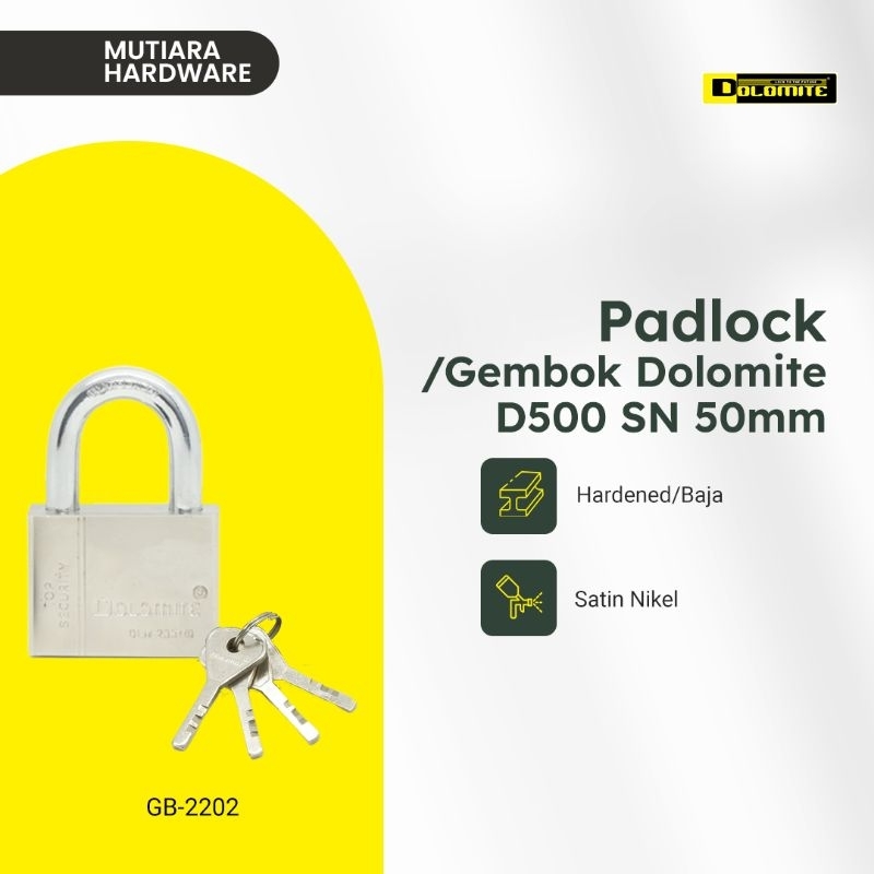 Gembok rumah / gembok pagar dolomite 50mm leher pendek