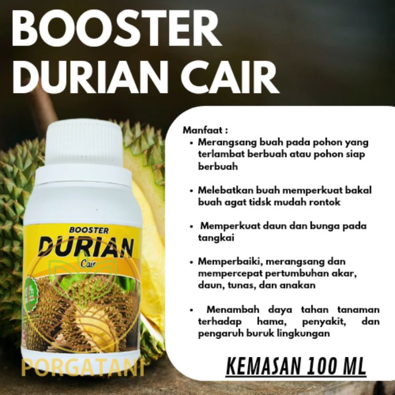 Pupuk Organik Booster Durian Cair Kemasan 100 ml Super Ampuh Unggulan Anti Rontok Kualitas Terbaik P