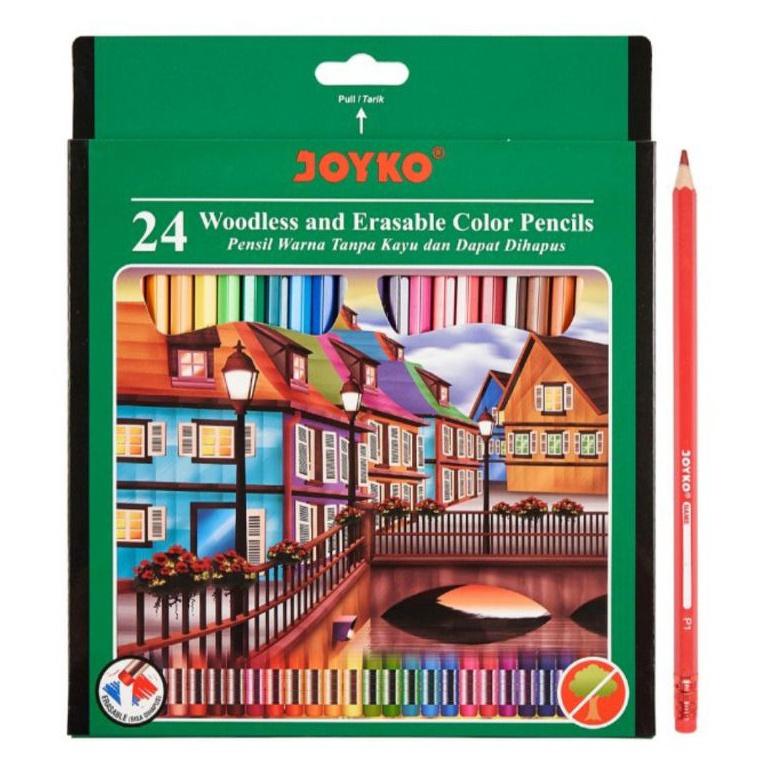 

CE9 Pensil Warna Joyko Bisa Dihapus 24 Warna Panjang glmq7