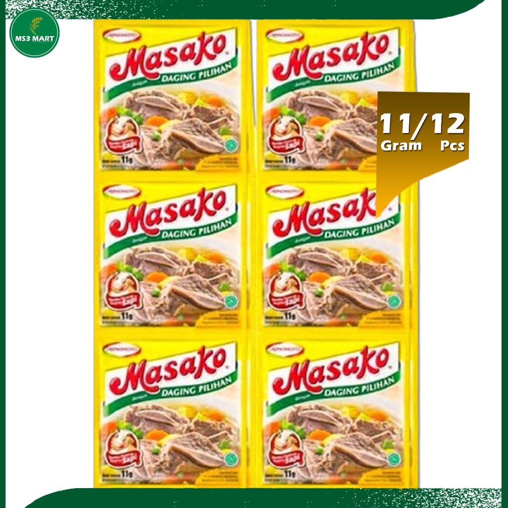 

AJINOMOTO PENYEDAP RASA MASAKO SAPI 12X11 GRAM - MS3 MART