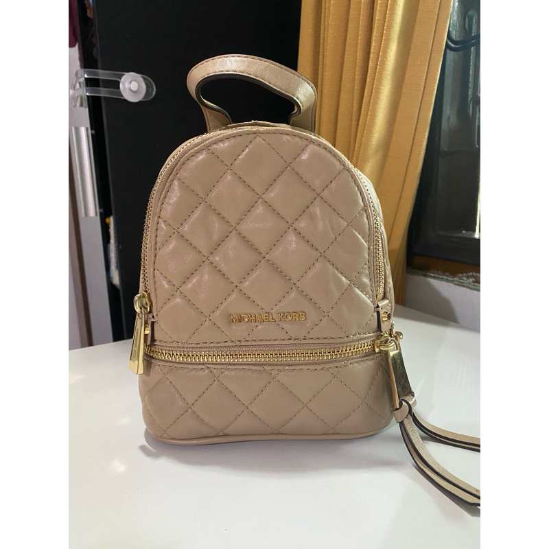 Michael Kors Rhea quilted leather mini backpack