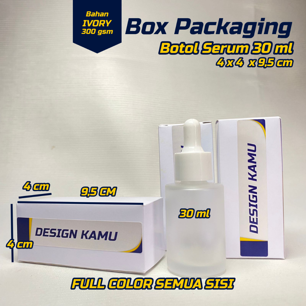 box packaging botol serum 30 ml / kardus botol serum custom / box serum 30 ml / box skincare / dus s