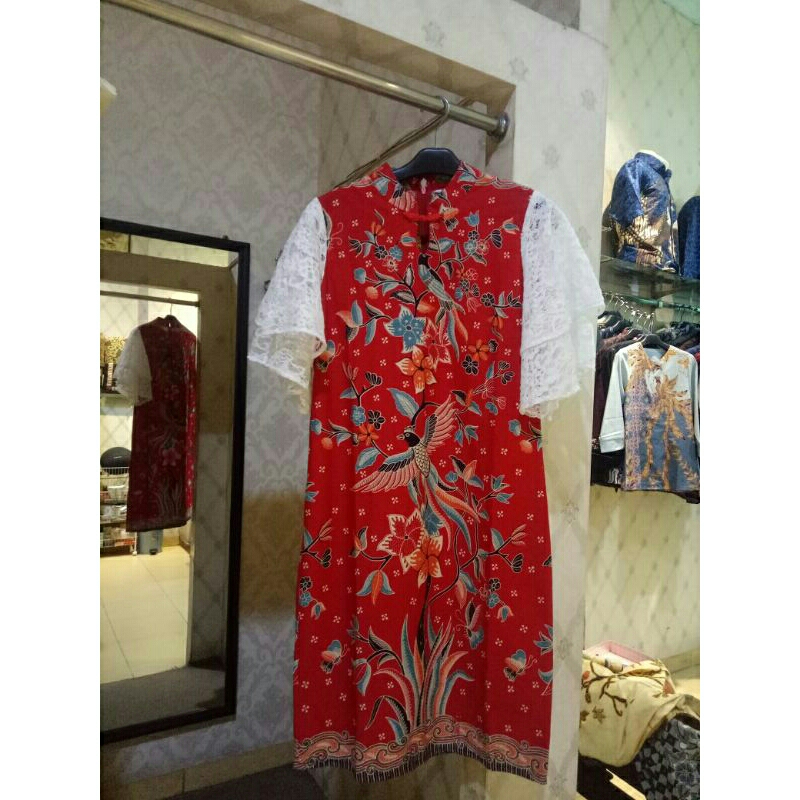 dres batik wanita modern kekinian/dresa batik perempuan