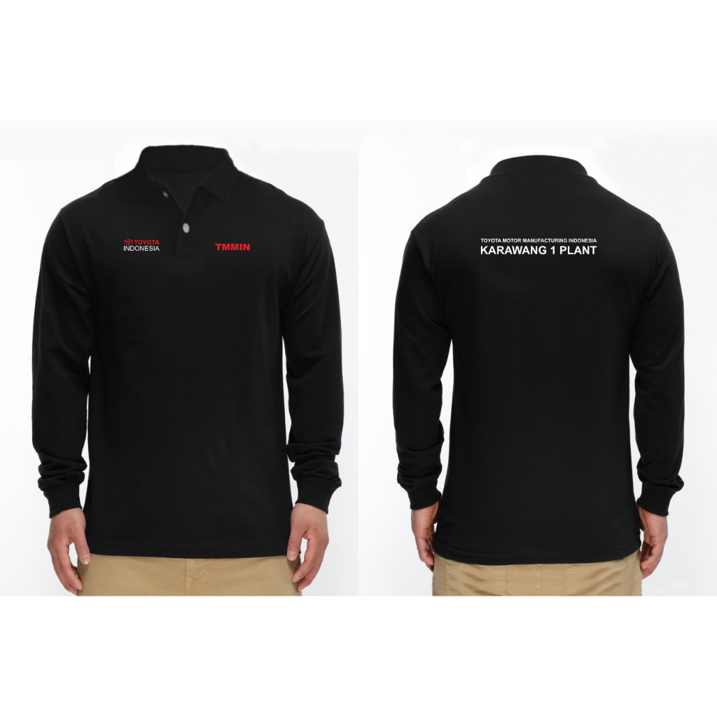 T-SHIRT KAOS PT TOYOTA TMMIN KARAWANG PLANT LENGAN PANJANG BERKERAH