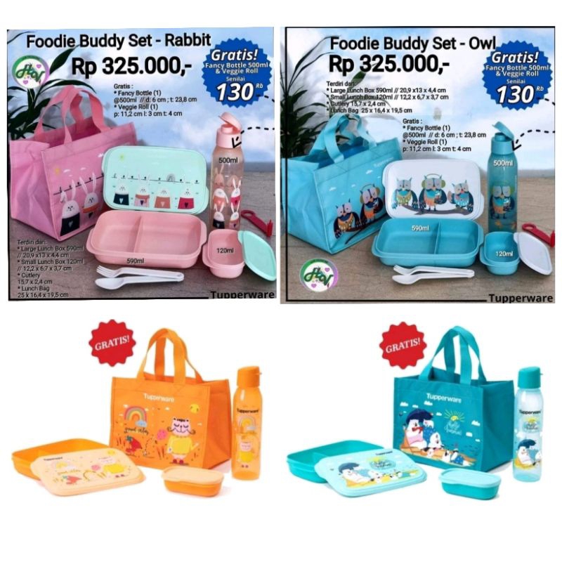 

PROMO Tuperware Foodie Buddy Lunch Set Bekal Cek Varian