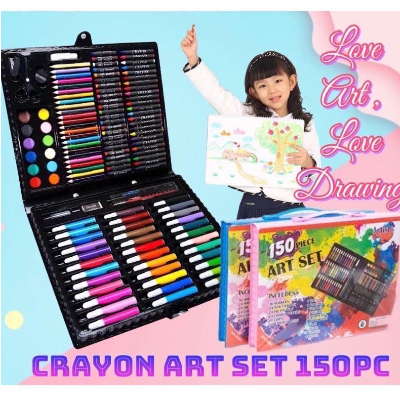 

Crayon Set 150pcs Pensil Warna Gambar / Alat Tulis & Lukis Melukis ATK
